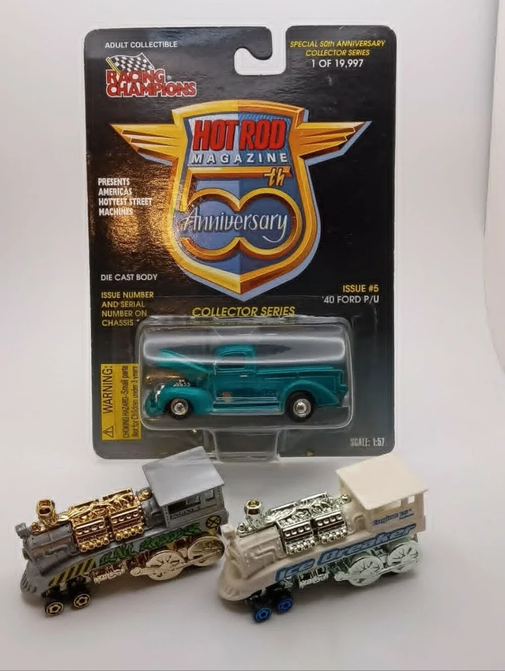 3 Piece Misc Racing Champions, Mattel Hot Wheels Die-Cast Lot!